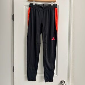 Adidas Women’s Black Track Pants with Red Accents